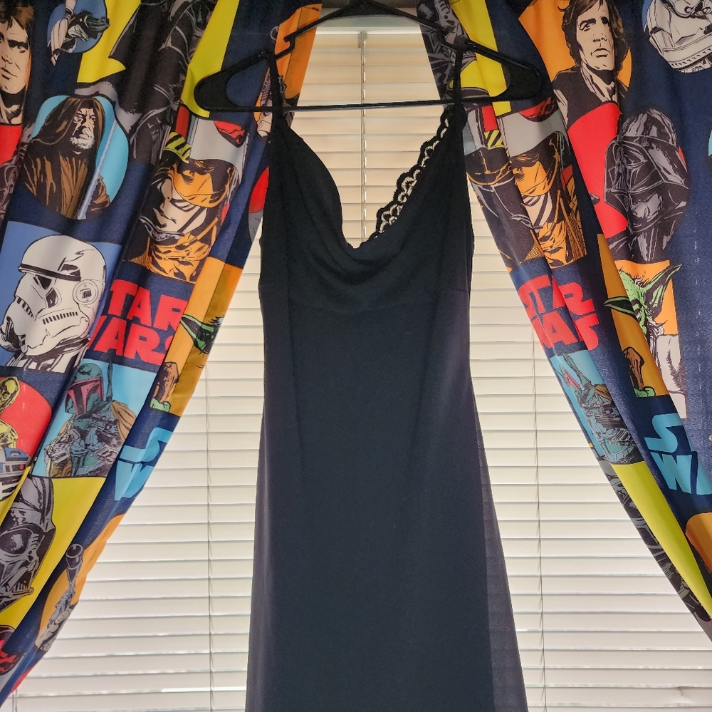 Black slip dress